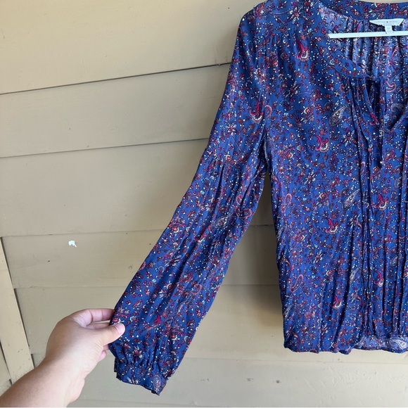 Lucky Brand Boho Long Sleeve Top - Size M - Casual Comfy Modest - Picture 5 of 8